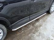 Пороги с площадкой 42,4 мм для автомобиля Mazda CX-5 2012-2015, TCC Тюнинг MAZCX512-02