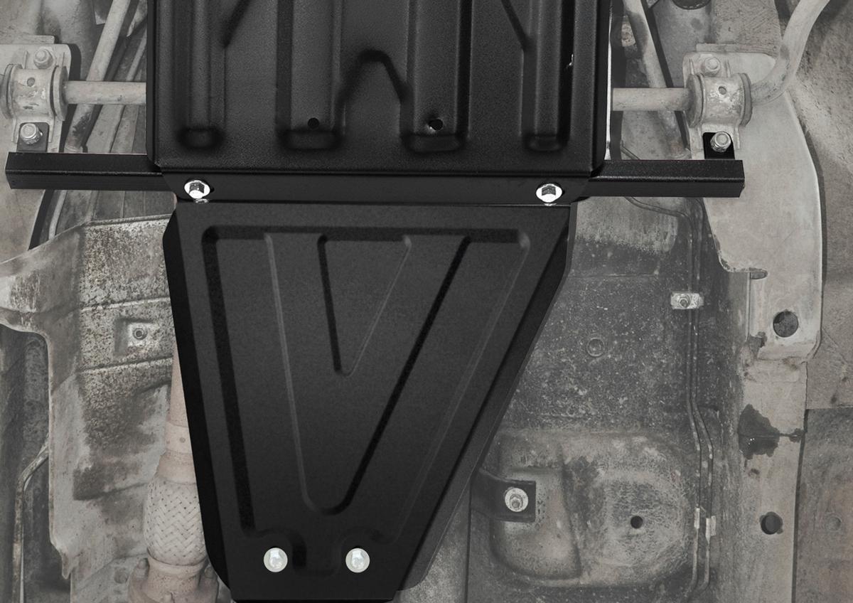 Защита КПП АвтоБроня для Lada Niva Travel (V - 1.7) 2021-н.в., штампованная, сталь 1.8 мм, с крепежом, 111.01014.2