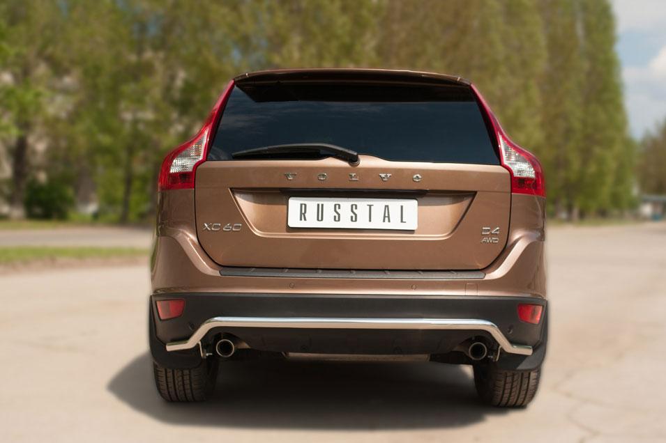 Защита заднего бампера d42 волна для Volvo XC60, Slitkoff VXCZ-002080