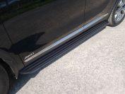 Пороги алюминиевые "Slim Line Black" 1820 мм для автомобиля Kia Sorento Prime 2018-, TCC Тюнинг KIASORPR18-27B