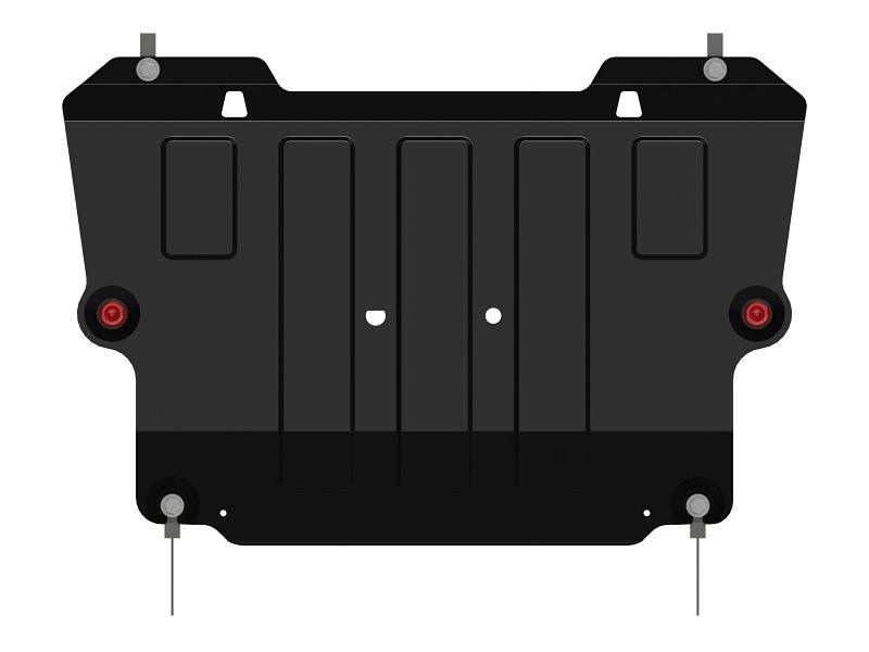 Защита картера и КПП для NISSAN Qashqai Только для европейского рынка 2017 -, V- 1.2 TCe EDC 7 FWD; 1,5 dCi, V-1,6 МТ; 1,6 CVT 4wd; 2,0 МТ; 2,0 CVT 4wd;, Sheriff, сталь 2,0 мм, арт. 15.3475
