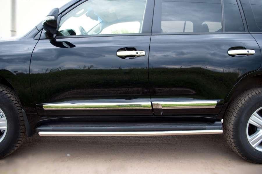Пороги труба d42 для Toyota Land Cruiser 200 2012, Slitkoff LCT-00020013
