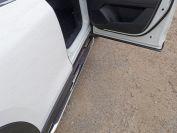 Пороги овальные гнутые с накладкой 75х42 мм для автомобиля Mazda CX-5 2017-, TCC Тюнинг MAZCX517-27
