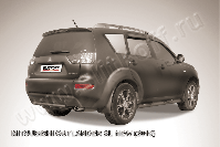 Защита заднего бампера d57 черная Mitsubishi Outlander XL (2009-2013) , Slitkoff, арт. MXL10-011B