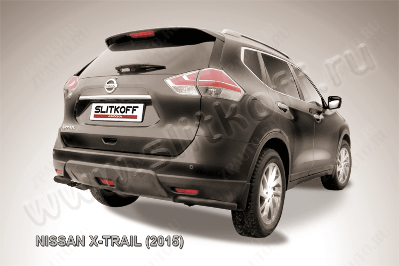 Уголки d57 черные Nissan X-Trail (2013-2023) , Slitkoff, арт. NXT15-010B