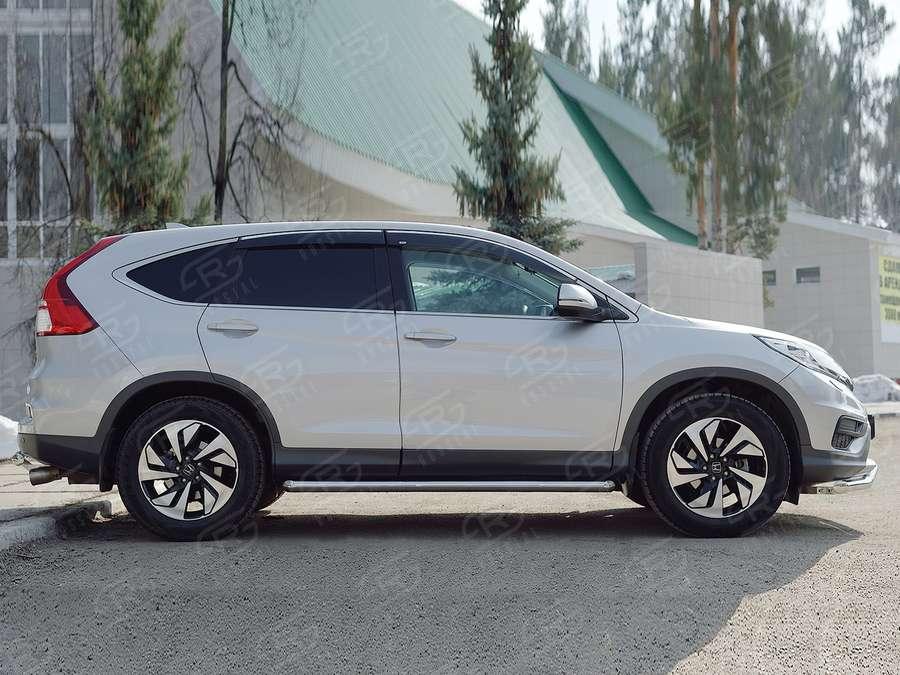 Пороги труба d57 вариант 1 Honda CR-V 2015 2.0, Slitkoff HCRT-0022221