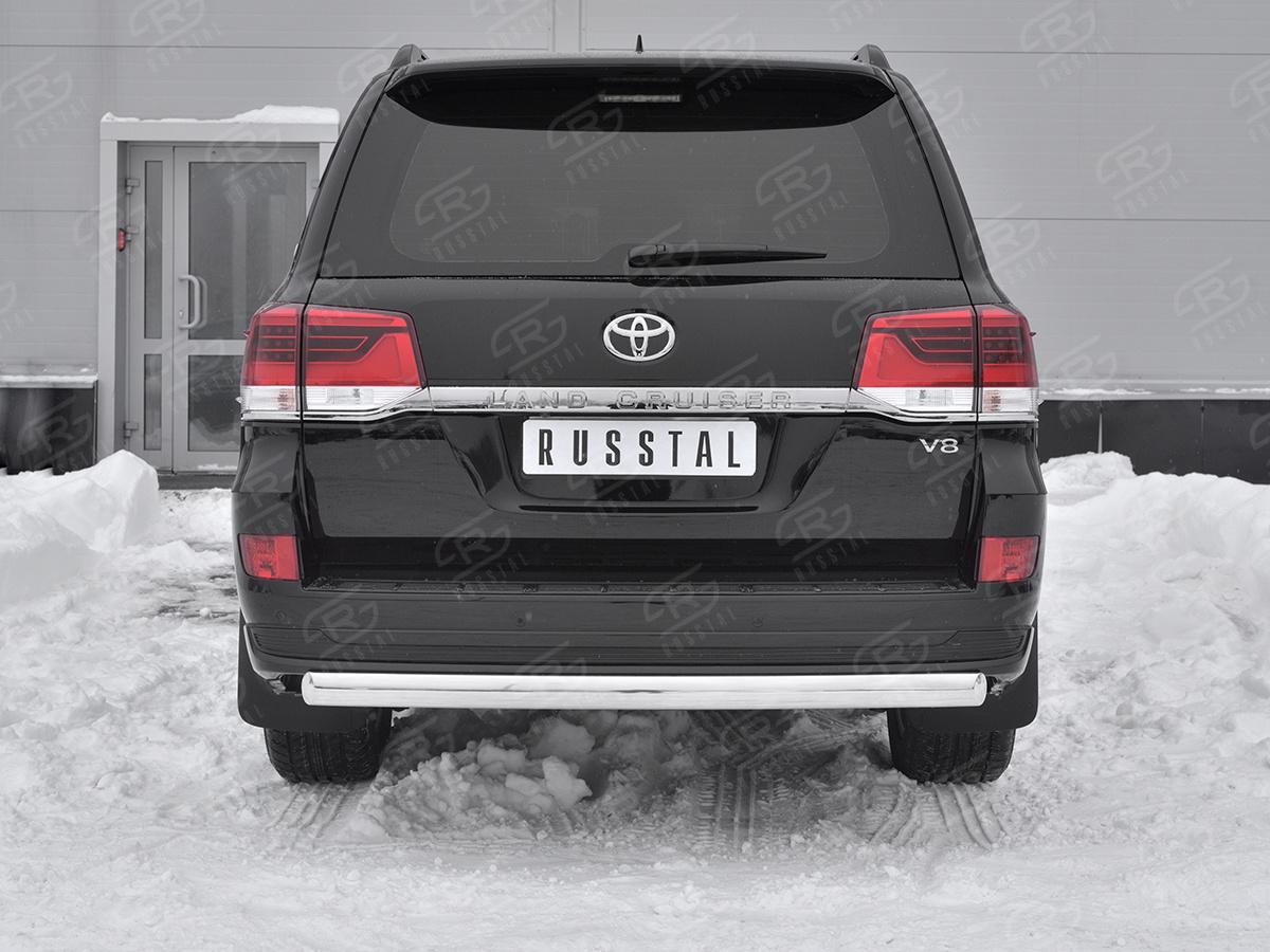 Защита заднего бампера d75х42 дуга TLCZ-003122 для автомобиля TOYOTA LAND CRUISER 200 2018 EXECUTIVE LOUNGE, Slitkoff