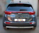 Защита задняя (ОВАЛ) D 75х42 для Kia Sportage(Киа Спортейдж), ALFeco арт. KIASPORT-16.07