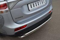 Защита заднего бампера d63/42 для Mitsubishi Outlander 2012, Руссталь MRZ-001057