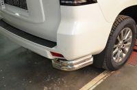 Защита заднего бампера угловая малая Toyota Land Cruiser 150 Prado 2017, TLCP150.17.19, Россия