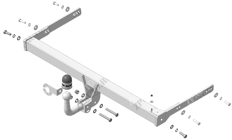 Фаркоп Volkswagen Tiguan  2017-, тип шара A , Motodor, арт.92712-A
