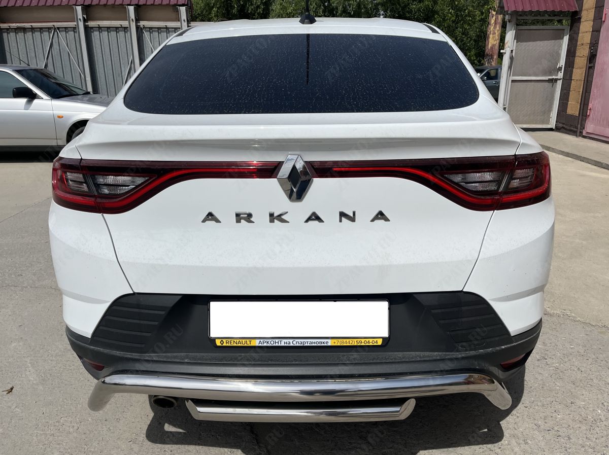 Защита заднего бампера скоба + задняя защита для автомобиля Renault Arkana 2018 арт. RA.18.24