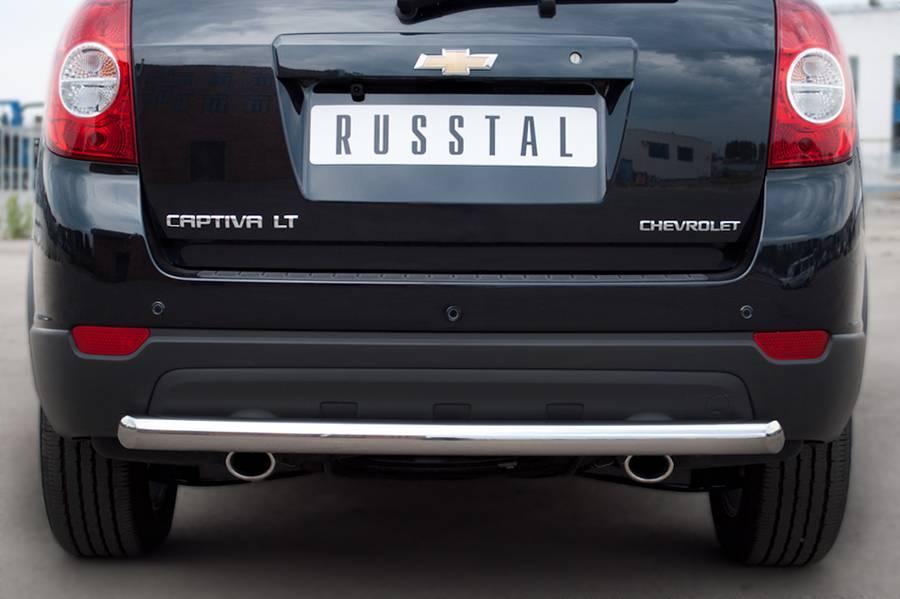 Защита заднего бампера d63 для Chevrolet Captiva 2012, Руссталь CHCZ-000831