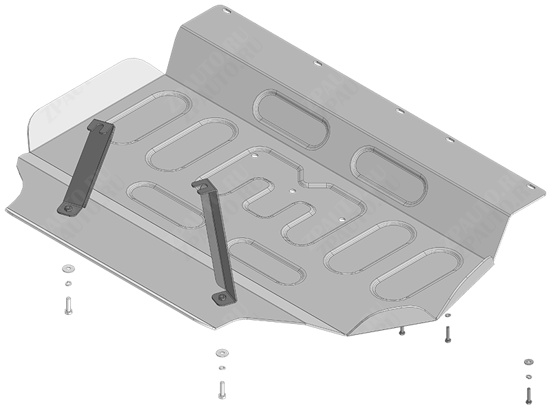 Защита алюминиевая Мотодор (Топливный бак), 4 мм,  Li L9  2024- арт. 349913