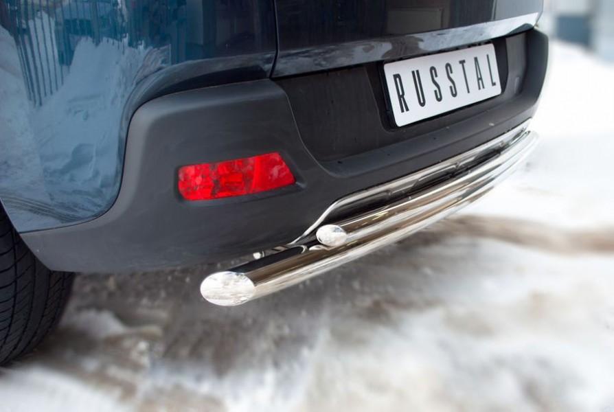 Защита заднего бампера d57/42 для Peugeot 3008, Slitkoff P38Z-000431