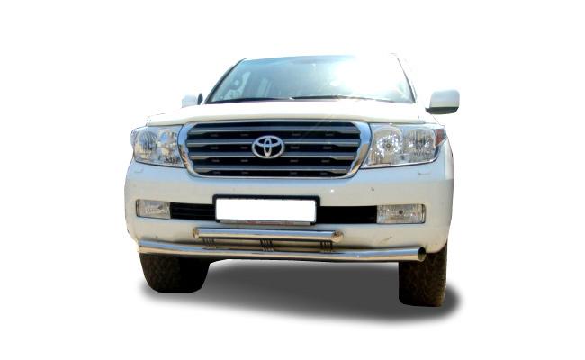 Защита переднего бампера   двойная                  для автомобиля TOYOTA Land Cruiser 200     2007-2012, Россия TLC200.07.03