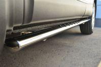 Пороги труба d75х42 овал с проступью для Nissan Qashqai 14-/15- SPB, Slitkoff NQQO-001794