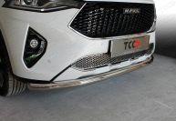 Защита передняя нижняя (длинная) 60,3 мм для автомобиля HAVAL F7 2019- (1,5 л., 4WD) TCC Тюнинг арт. HAVF719-21