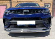 Защита переднего бампера двойная для автомобиля GEELY Tugella 2021 арт. GT.21.03