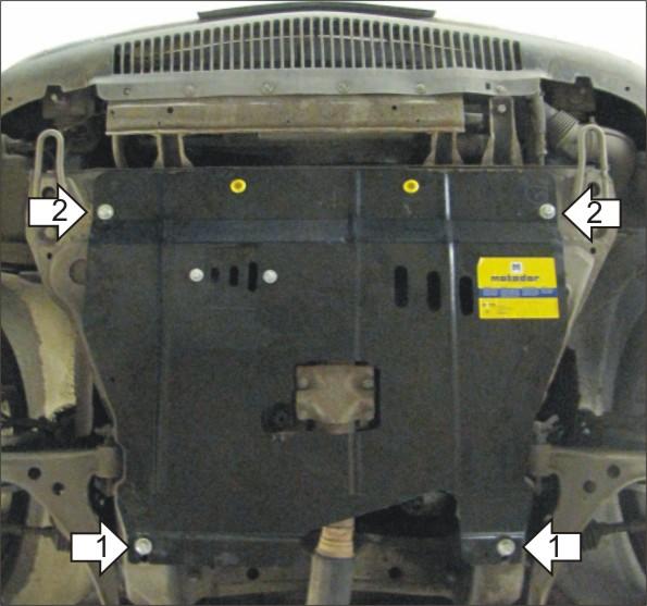Защита стальная Мотодор (Двигатель, Коробка переключения передач), 2 мм, Сталь для Alfa Romeo 166 1998-2007 арт. 05901