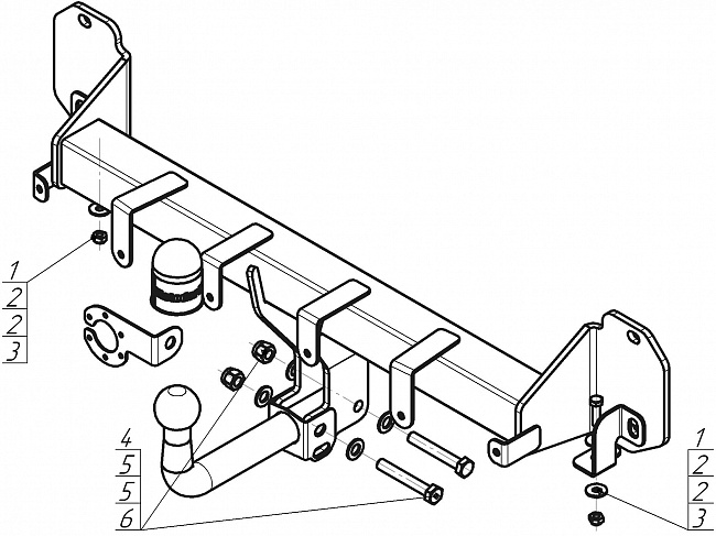 Фаркоп BMW X4 (g02) 2018-, тип шара A , Motodor, арт.90203-A