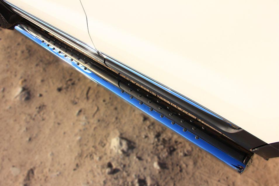 Пороги труба d120x60 с проступью для Ford Explorer 2012, Руссталь FEO-001314