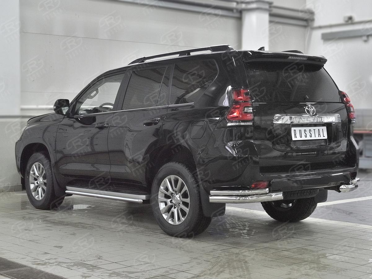 Защита заднего бампера уголки d76 секции-d42 секции LCPZ-002871 для автомобиля TOYOTA LC PRADO 150 2017-, Slitkoff