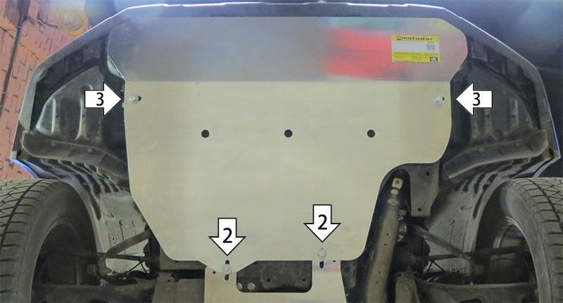 Защита алюминиевая Мотодор (Двигатель), 5 мм, Алюминий для Subaru Forester 2019- арт. 32234