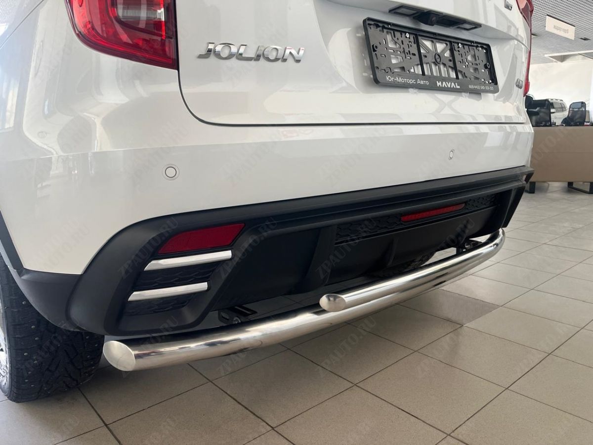 Защита заднего бампера  двойная  для автомобиля Haval Jolion 2024 арт. HVJ.24.16