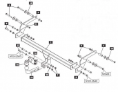 Фаркоп RENAULT Kaptur  2015 - , тип шара A, Sheriff, арт. 4502.12