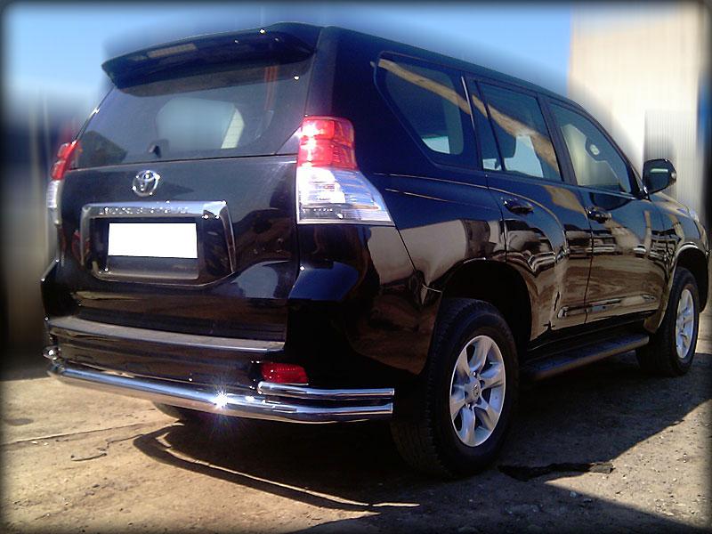 Защита заднего бампера "волна" d-76+43 для Toyota Land Cruiser 150 Prado, Технотек LCPR10_6