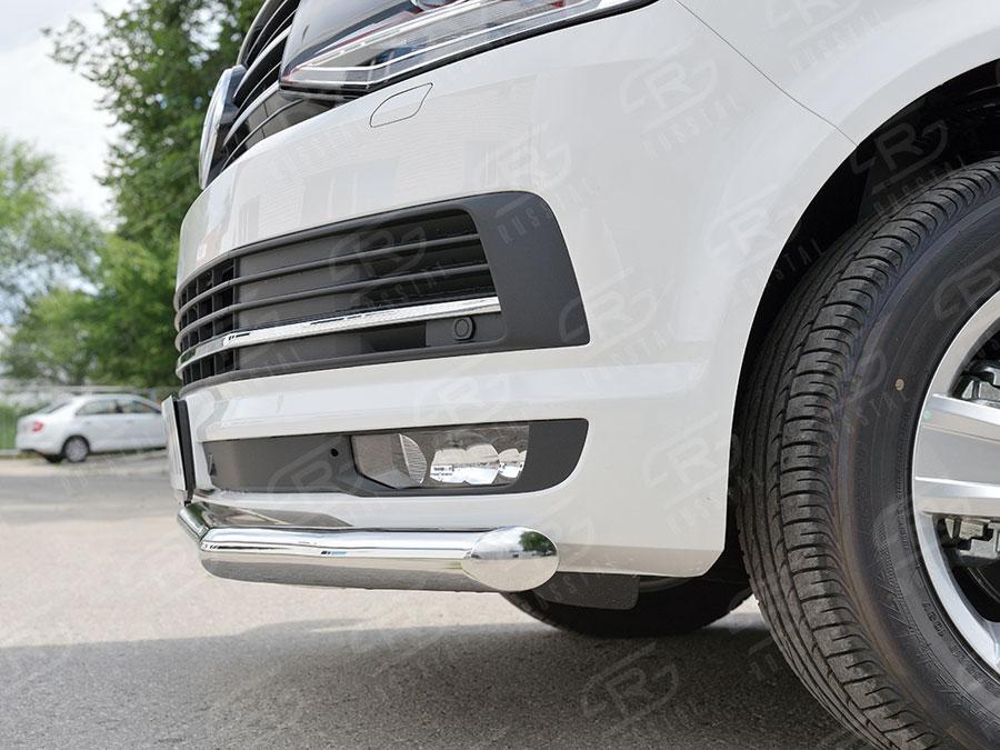 Защита переднего бампера d63 Volkswagen Transporter T6 2015 Caravelle/Multivan, Руссталь VTCZ-002331