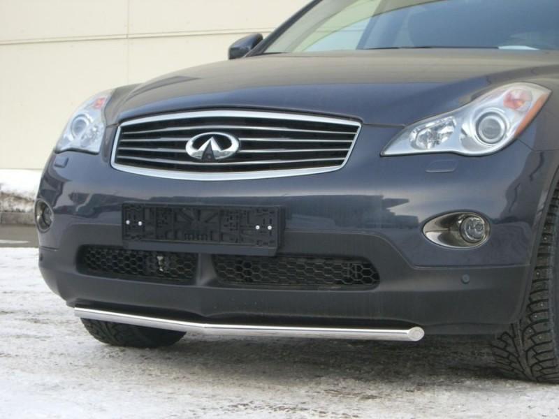 Защита переднего бампера d42 короткая для Infiniti EX35 2008, Slitkoff IEZ-000273
