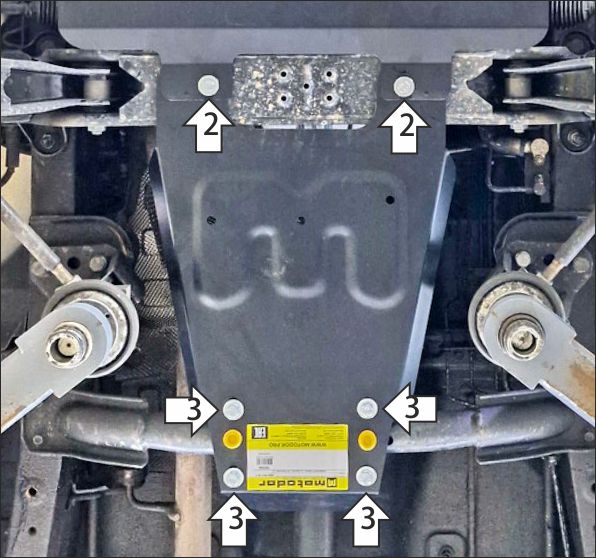 Защита стальная Мотодор (Коробка переключения передач), 2 мм,  Sollers SF1  2025- арт. 78704
