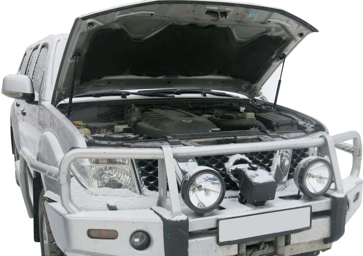 Амортизаторы капота АвтоУПОР (2 шт.) Nissan Pathfinder / Navara (2004-2010; 2010-2014/2004-2010; 2010-2015), Rival, арт. UNINAV011