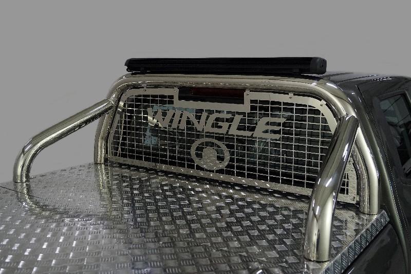 Защита кузова и заднего стекла (для крышки) 76,1 мм со светодиодной фарой для автомобиля Great Wall Wingle 7 4WD 2.0 TD 2020- TCC Тюнинг арт. GRWALWING720-33