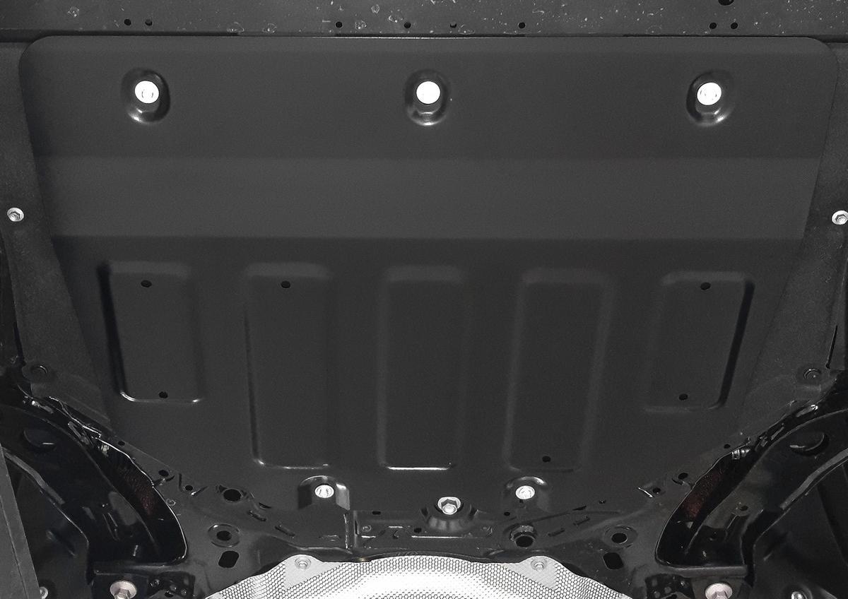 Защита картера и КПП Rival для Mazda 3 BP АКПП 2019-2020, сталь 1.8 мм, с крепежом, штампованная, 111.3827.1