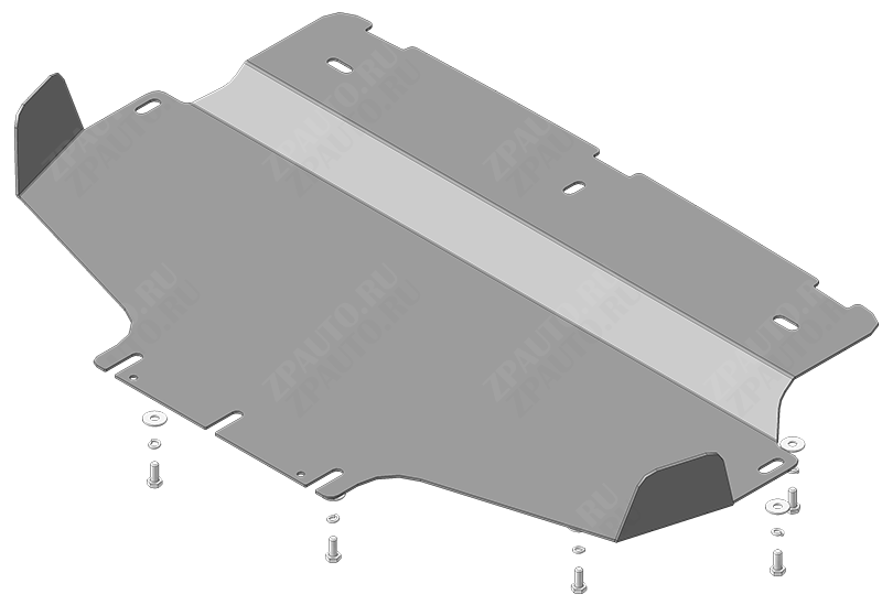 Защита  Мотодор (Радиатор), 3 мм, сталь для KIA Mohave  2020- арт.11031
