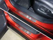 Накладки на пороги (лист шлифованный) 4шт для автомобиля Mazda CX-9 2017-