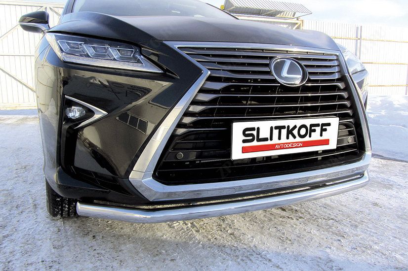 Защита переднего бампера d57 Lexus RX-350 (2015-2019) , Slitkoff, арт. LRX15-002