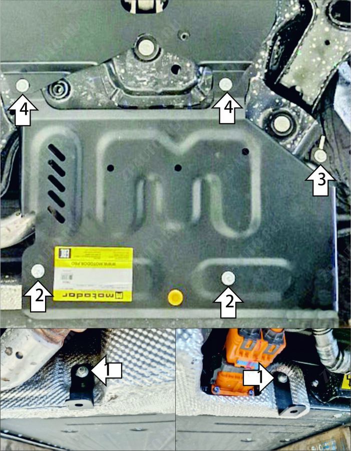 Защита алюминиевая Мотодор (Силовые провода), 3 мм,  Evolute  I-Space   2025-н.в. арт. 338602