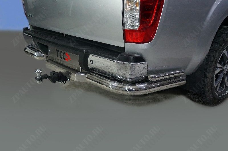 Защита задняя (уголки двойные) 76,1/42,4 мм Dongfeng DF6 2.3D Luxury 2022- арт. DONGFDF622-34