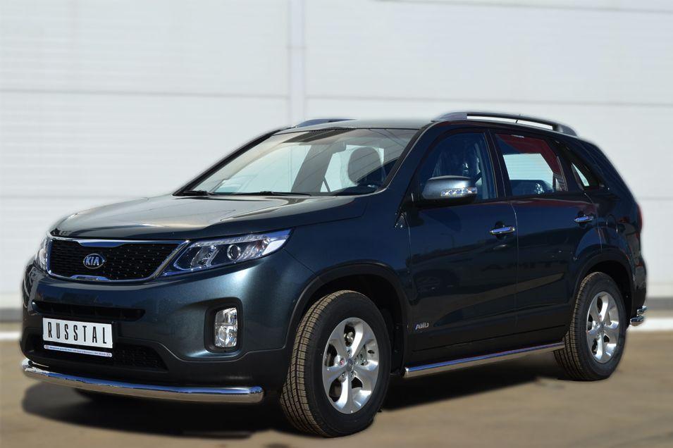 Защита переднего бампера d76 для KIA Sorento 2013, Slitkoff KIZ-001265