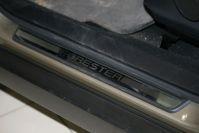 Накладки на внутренние пороги с логотипом на пластик для Subaru Forester 2008, Союз-96 SUFR.31.3105