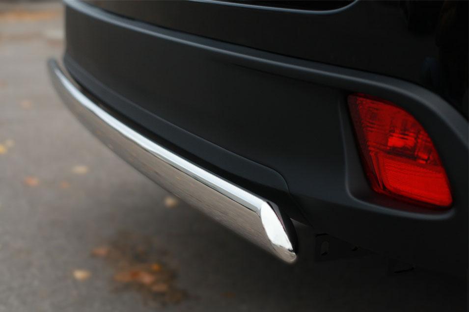 Защита заднего бампера d75х42 для Toyota Highlander 2013-2016, Slitkoff THRZ-001923