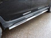 Пороги овальные с накладкой 75х42 мм для автомобиля Subaru XV 2017-, TCC Тюнинг SUBXV17-13