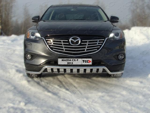 Решётка радиатора 16 мм для автомобиля Mazda CX-9 2013-2017, TCC Тюнинг MAZCX913-09