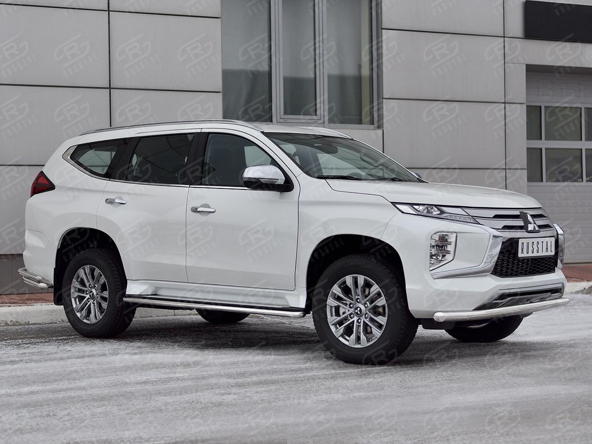 MITSUBISHI PAJERO SPORT 2021- Защита переднего бампера d63 секции MPJSZ-003650