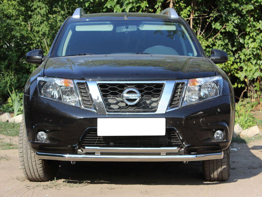 Дуга передняя двойная с подгибами d-60+53 для Nissan Terrano 2014, Технотек NT14_1.2