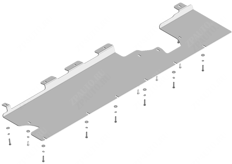 Защита алюминиевая Мотодор (Силовые провода, Топливные Трубки), 4 мм,  Li L7  2024- арт. 349908